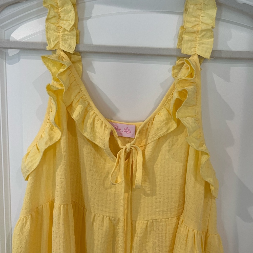 Yellow Ruffled Dress - Picture 2 of 3